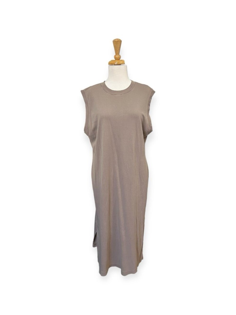MM Lafleur The Lou Dress Size XXL Taupe Brown Midi Tank Dress